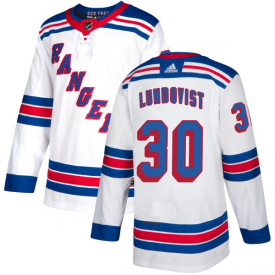 Adidas Henrik Lundqvist New York Rangers Men's Authentic Jersey - White