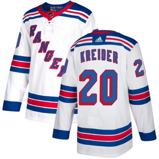 Adidas Chris Kreider New York Rangers Youth Authentic Away Jersey - White
