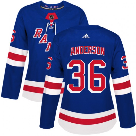 Adidas Glenn Anderson New York Rangers Women's Premier Home Jersey - Royal Blue