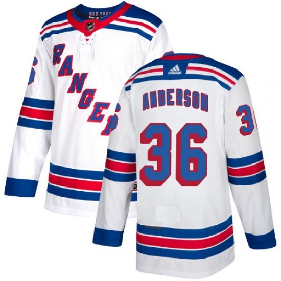 Adidas Glenn Anderson New York Rangers Youth Authentic Away Jersey - White