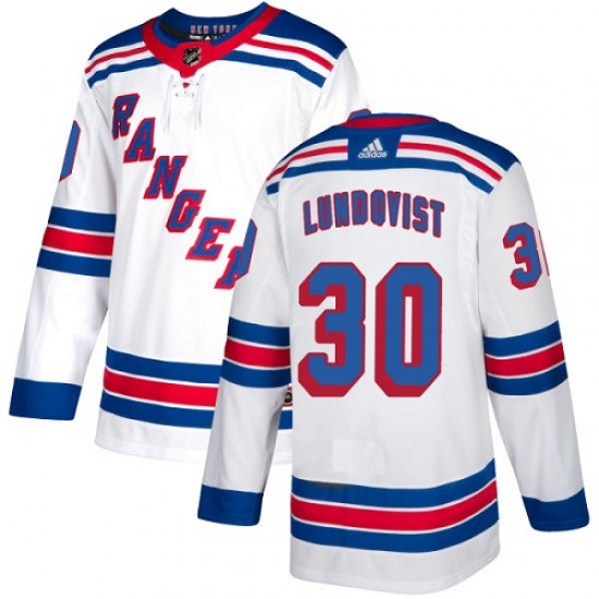 Adidas Henrik Lundqvist New York Rangers Women's Authentic Away Jersey - White