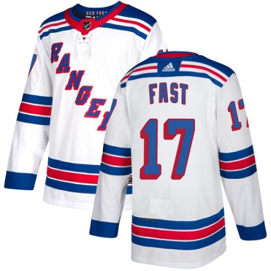 Adidas Jesper Fast New York Rangers Youth Authentic Away Jersey - White