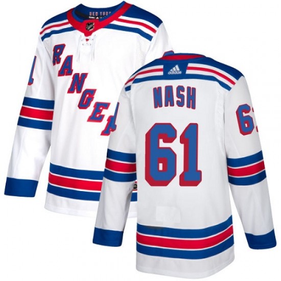 Adidas Rick Nash New York Rangers Youth Authentic Away Jersey - White