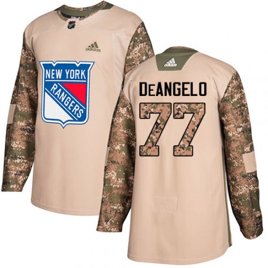 Adidas Anthony DeAngelo New York Rangers Youth Authentic Veterans Day Practice Jersey - Camo