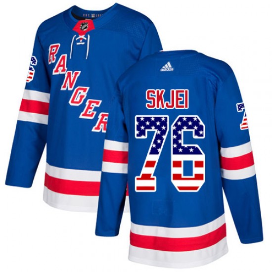 Adidas Brady Skjei New York Rangers Men's Authentic USA Flag Fashion Jersey - Royal Blue