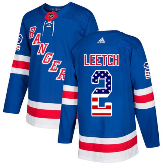 Adidas Brian Leetch New York Rangers Youth Authentic USA Flag Fashion Jersey - Royal Blue