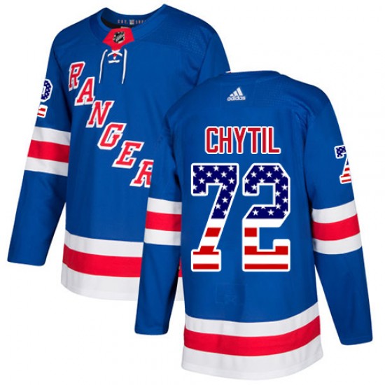 Adidas Filip Chytil New York Rangers Men's Authentic USA Flag Fashion Jersey - Royal Blue