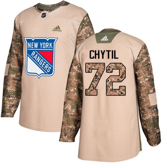Adidas Filip Chytil New York Rangers Youth Authentic Veterans Day Practice Jersey - Camo