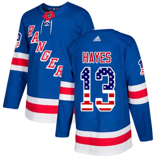 Adidas Kevin Hayes New York Rangers Youth Authentic USA Flag Fashion Jersey - Royal Blue