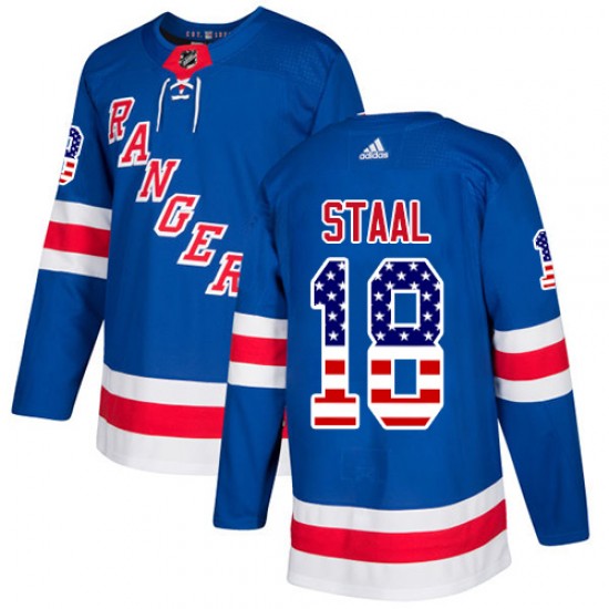 Adidas Marc Staal New York Rangers Youth Authentic USA Flag Fashion Jersey - Royal Blue