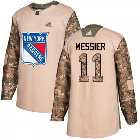 Adidas Mark Messier New York Rangers Youth Authentic Veterans Day Practice Jersey - Camo