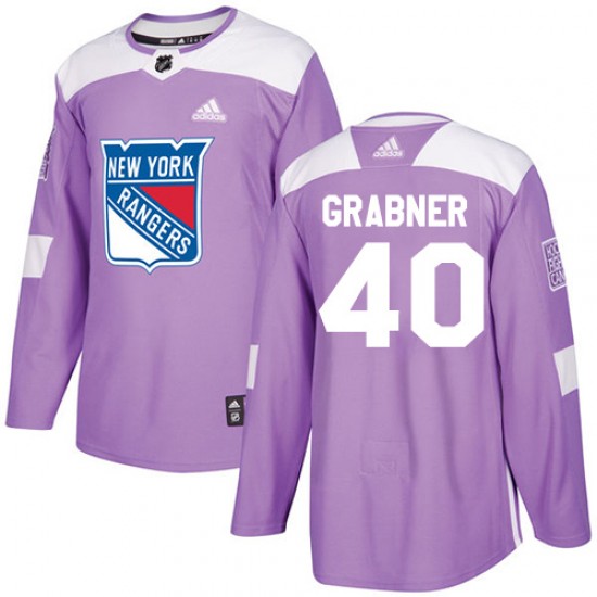 Adidas Michael Grabner New York Rangers Youth Authentic Fights Cancer Practice Jersey - Purple