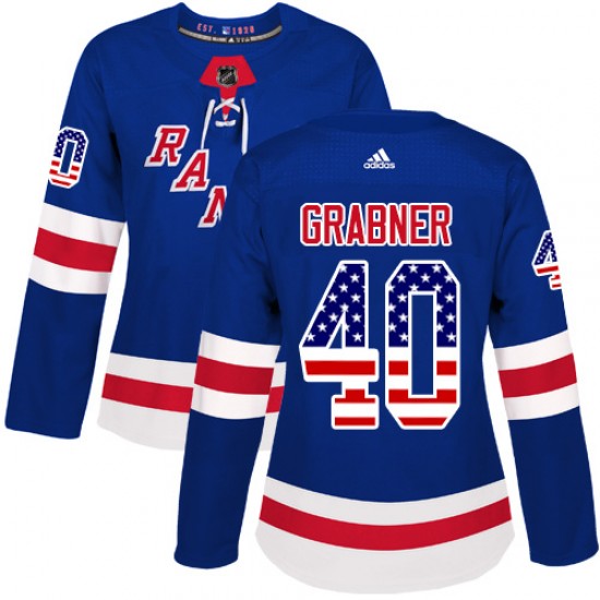 Adidas Michael Grabner New York Rangers Women's Authentic USA Flag Fashion Jersey - Royal Blue