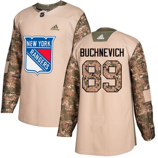 Adidas Pavel Buchnevich New York Rangers Youth Authentic Veterans Day Practice Jersey - Camo