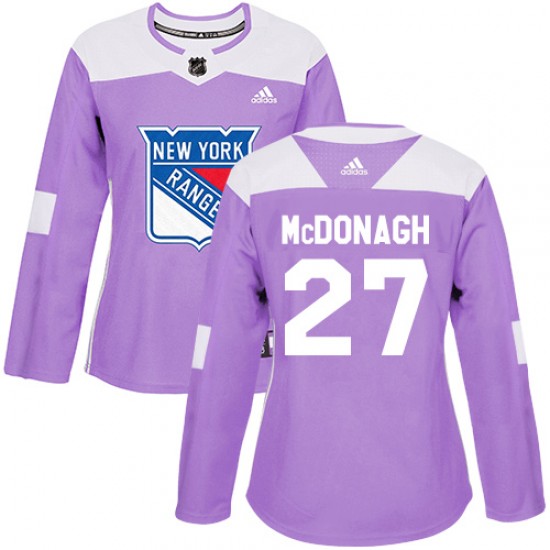 Adidas Ryan McDonagh New York Rangers Women's Authentic Fights Cancer Practice Jersey - Purple