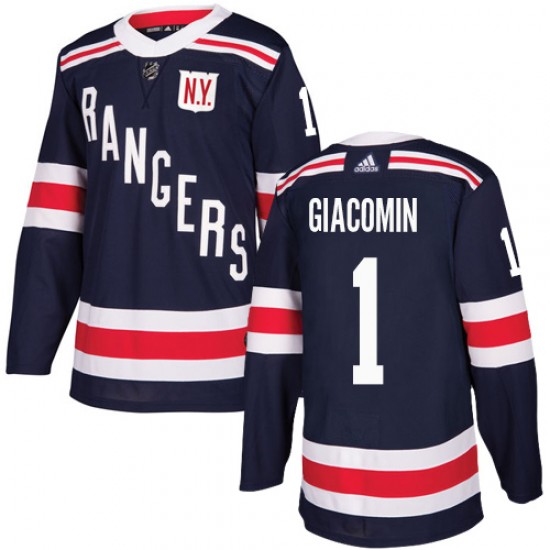 Adidas Eddie Giacomin New York Rangers Youth Authentic 2018 Winter Classic Jersey - Navy Blue