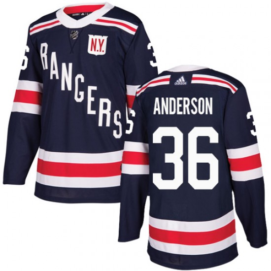 Adidas Glenn Anderson New York Rangers Youth Authentic 2018 Winter Classic Jersey - Navy Blue