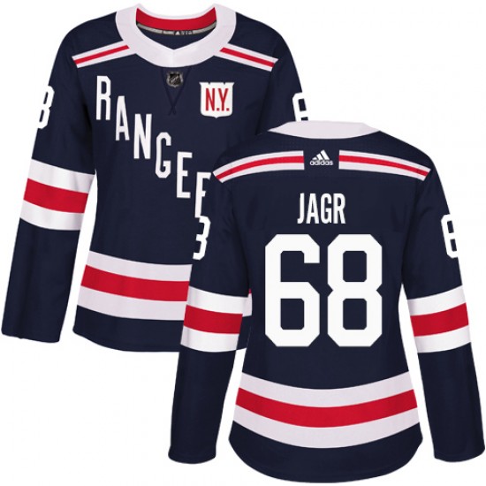 Adidas Jaromir Jagr New York Rangers Women's Authentic 2018 Winter Classic Jersey - Navy Blue