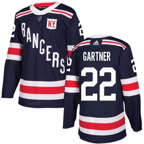 Adidas Mike Gartner New York Rangers Youth Authentic 2018 Winter Classic Jersey - Navy Blue