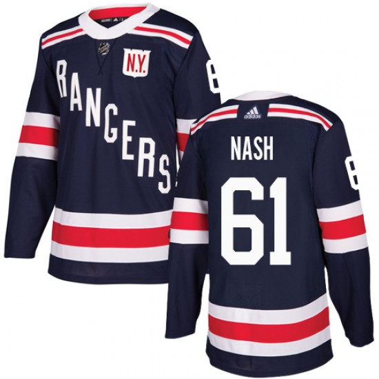 Adidas Rick Nash New York Rangers Youth Authentic 2018 Winter Classic Jersey - Navy Blue
