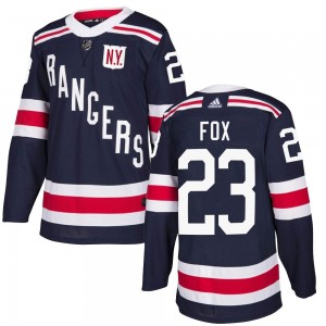 Adidas Adam Fox New York Rangers Men's Authentic 2018 Winter Classic Home Jersey - Navy Blue