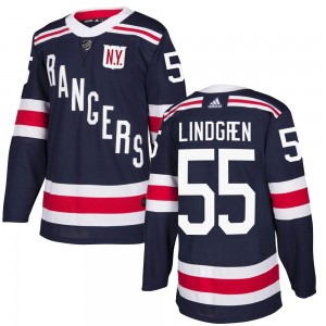 Adidas Ryan Lindgren New York Rangers Men's Authentic 2018 Winter Classic Home Jersey - Navy Blue