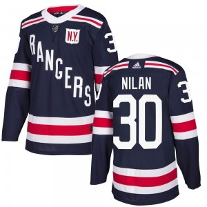 Adidas Chris Nilan New York Rangers Men's Authentic 2018 Winter Classic Home Jersey - Navy Blue