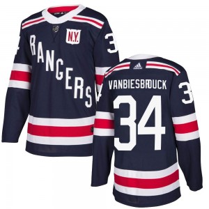 Adidas John Vanbiesbrouck New York Rangers Men's Authentic 2018 Winter Classic Home Jersey - Navy Blue