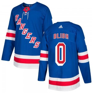 Adidas Anton Blidh New York Rangers Youth Authentic Home Jersey - Royal Blue