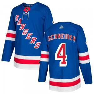 Adidas Braden Schneider New York Rangers Youth Authentic Home Jersey - Royal Blue