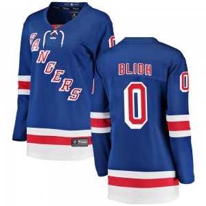 Fanatics Branded Anton Blidh New York Rangers Women's Breakaway Home Jersey - Blue