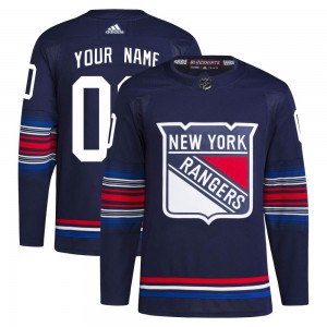 Adidas Custom New York Rangers Men's Authentic Custom Alternate Primegreen Jersey - Navy