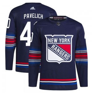Adidas Mark Pavelich New York Rangers Men's Authentic Alternate Primegreen Jersey - Navy