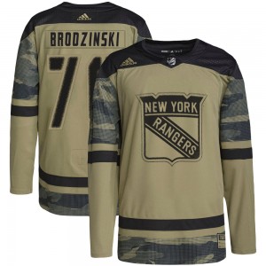 Adidas Jonny Brodzinski New York Rangers Youth Authentic Military Appreciation Practice Jersey - Camo