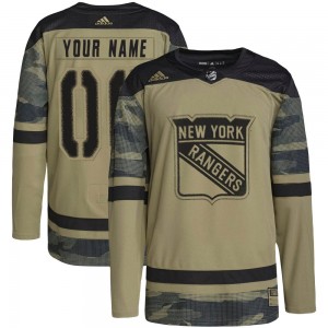 Adidas Custom New York Rangers Youth Authentic Custom Military Appreciation Practice Jersey - Camo