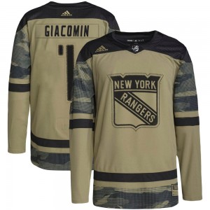 Adidas Eddie Giacomin New York Rangers Youth Authentic Military Appreciation Practice Jersey - Camo