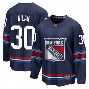 Fanatics Branded Chris Nilan New York Rangers Youth Premier Breakaway Alternate Jersey - Navy