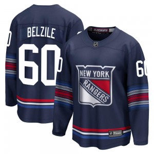 Fanatics Branded Alex Belzile New York Rangers Men's Premier Breakaway Alternate Jersey - Navy
