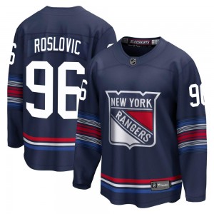 Fanatics Branded Jack Roslovic New York Rangers Men's Premier Breakaway Alternate Jersey - Navy
