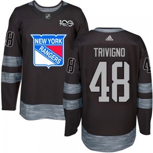 Bobby Trivigno New York Rangers Men's Authentic 1917- 100th Anniversary Jersey - Black