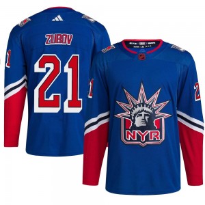 Adidas Sergei Zubov New York Rangers Men's Authentic Reverse Retro 2.0 Jersey - Royal