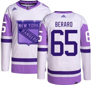 Adidas Men's Brett Berard New York Rangers Men's Authentic Hockey Fights Cancer Jersey