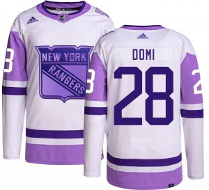 Adidas Men's Tie Domi New York Rangers Men's Authentic Hockey Fights Cancer Jersey