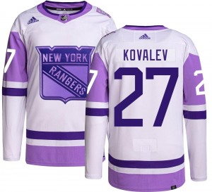Adidas Men's Alex Kovalev New York Rangers Men's Authentic Hockey Fights Cancer Jersey