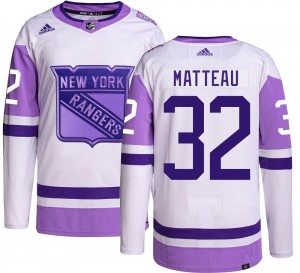 Adidas Men's Stephane Matteau New York Rangers Men's Authentic Hockey Fights Cancer Jersey