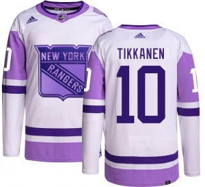 Adidas Men's Esa Tikkanen New York Rangers Men's Authentic Hockey Fights Cancer Jersey