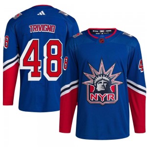 Adidas Bobby Trivigno New York Rangers Youth Authentic Reverse Retro 2.0 Jersey - Royal
