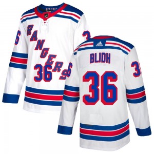 Adidas Anton Blidh New York Rangers Youth Authentic Jersey - White