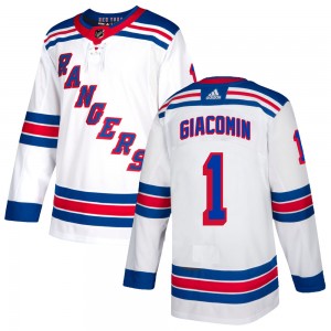 Eddie Giacomin New York Rangers Men's Fanatics Branded White Breakaway Away  Jersey