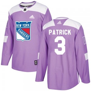 Adidas James Patrick New York Rangers Youth Authentic Fights Cancer Practice Jersey - Purple